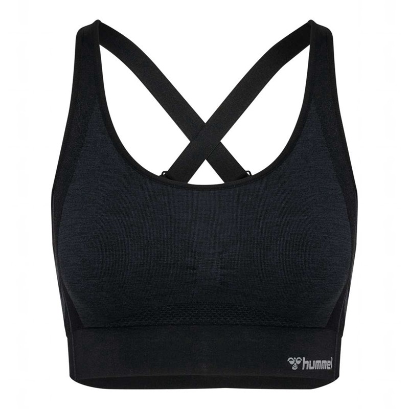 Hummel Mt Shine Seamless Sport BH Damen Schwarz | 802628-853