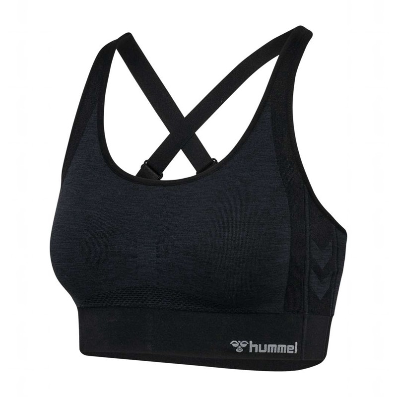Hummel Mt Shine Seamless Sport BH Damen Schwarz | 802628-853