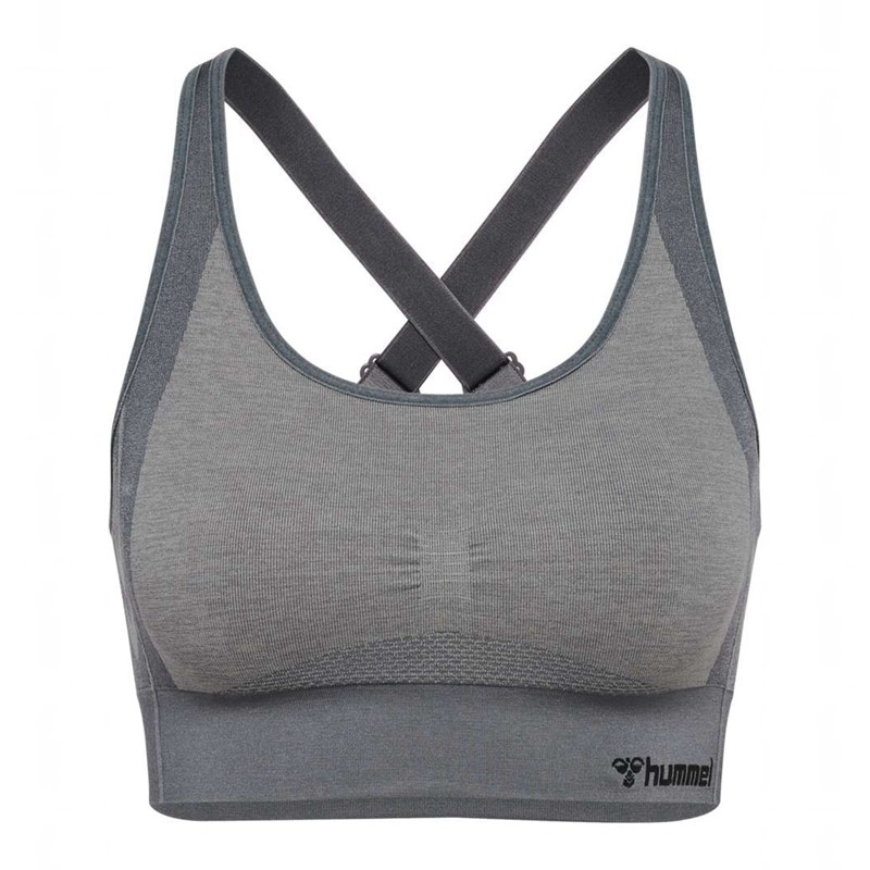 Hummel Mt Shine Seamless Sport BH Damen Grau | 311442-240