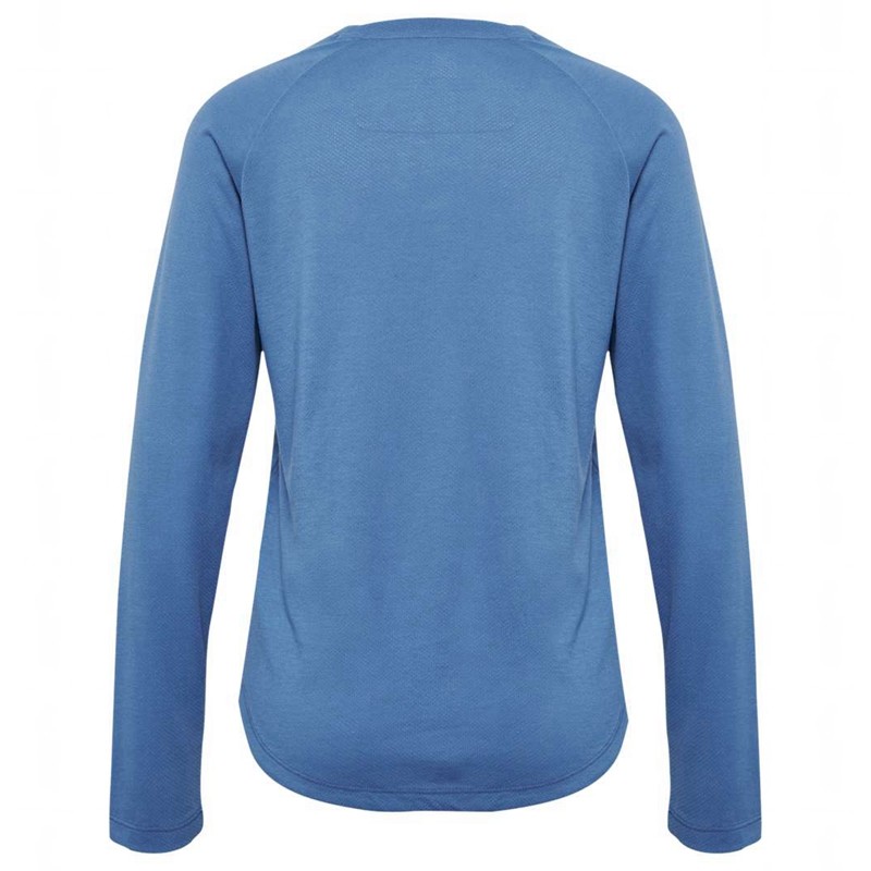 Hummel Mt Vanja L/S T-shirts Damen Blau | 446545-976