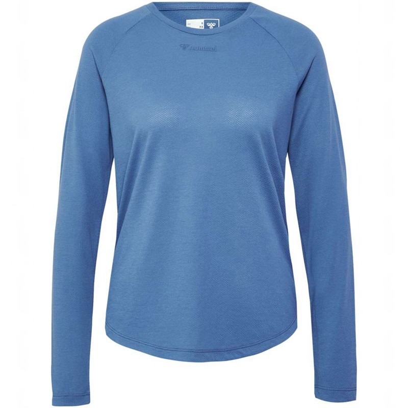 Hummel Mt Vanja L/S T-shirts Damen Blau | 446545-976