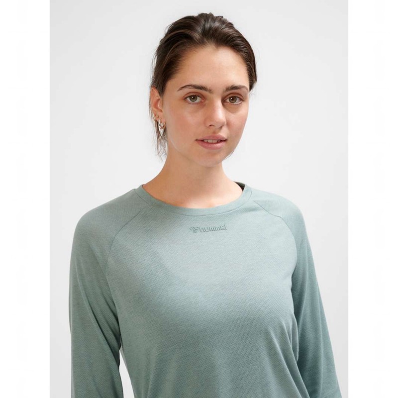 Hummel Mt Vanja L/S T-shirts Damen Grau | 080018-731