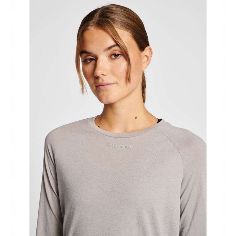 Hummel Mt Vanja L/S T-shirts Damen Grau | 794518-467