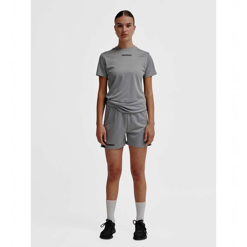 Hummel Multi Pl Kurze Hose Damen Grau | 836067-854