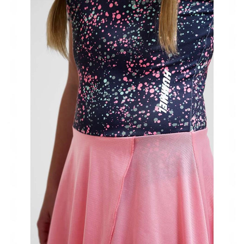 Hummel Nelly S/S Kleid Kinder Rosa | 383830-844