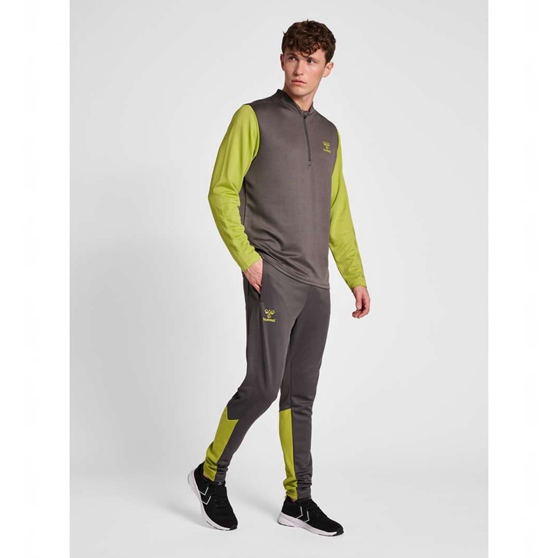 Hummel Ongrid 1/2 Zip Poly Sweat Sweatshirt Herren Grau | 293697-689