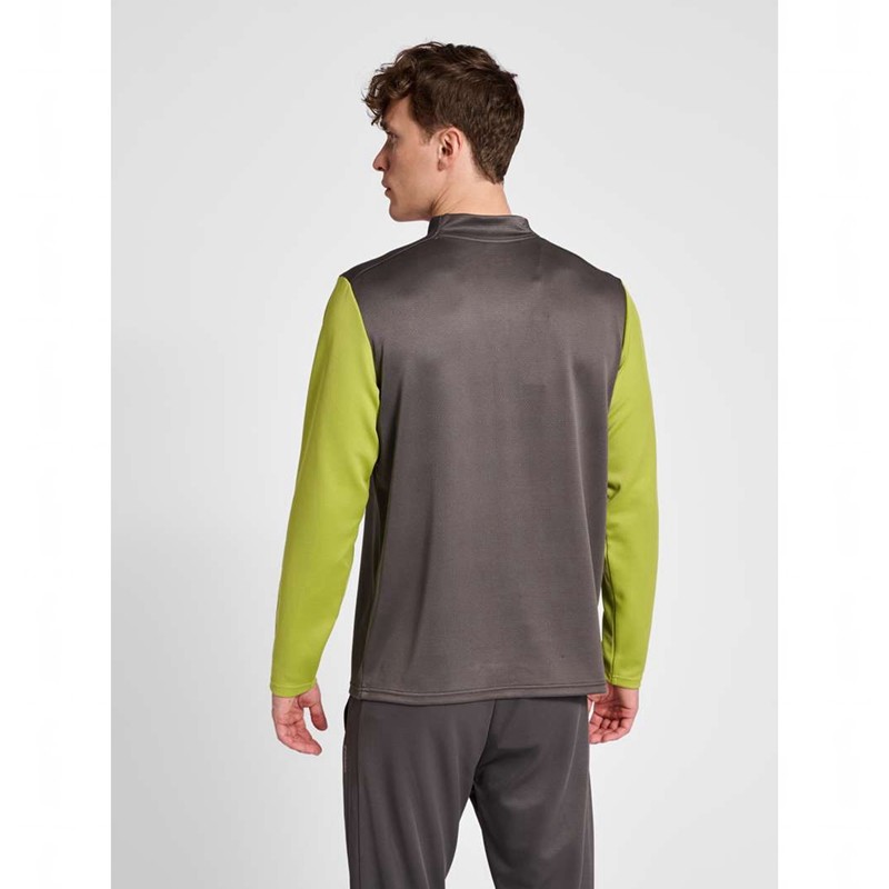 Hummel Ongrid 1/2 Zip Poly Sweat Sweatshirt Herren Grau | 293697-689