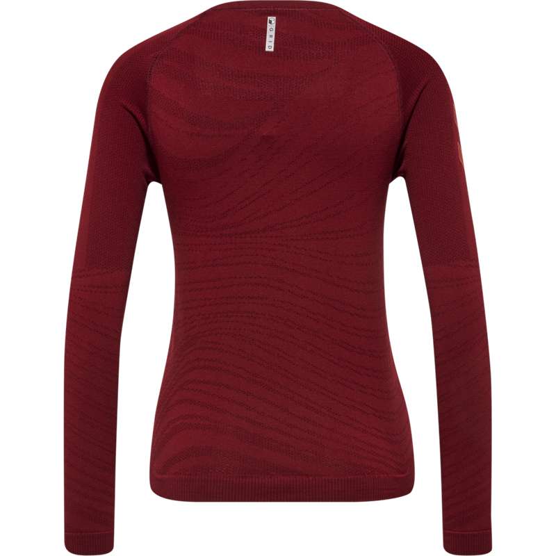 Hummel Ongrid Seamless L/S Wo T-shirts Damen Rot | 333431-188