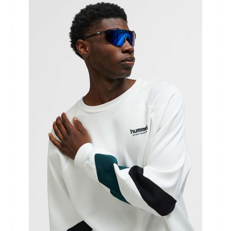 Hummel Oversized Crew Sportswear Sweatshirt Herren Weiß | 719942-680