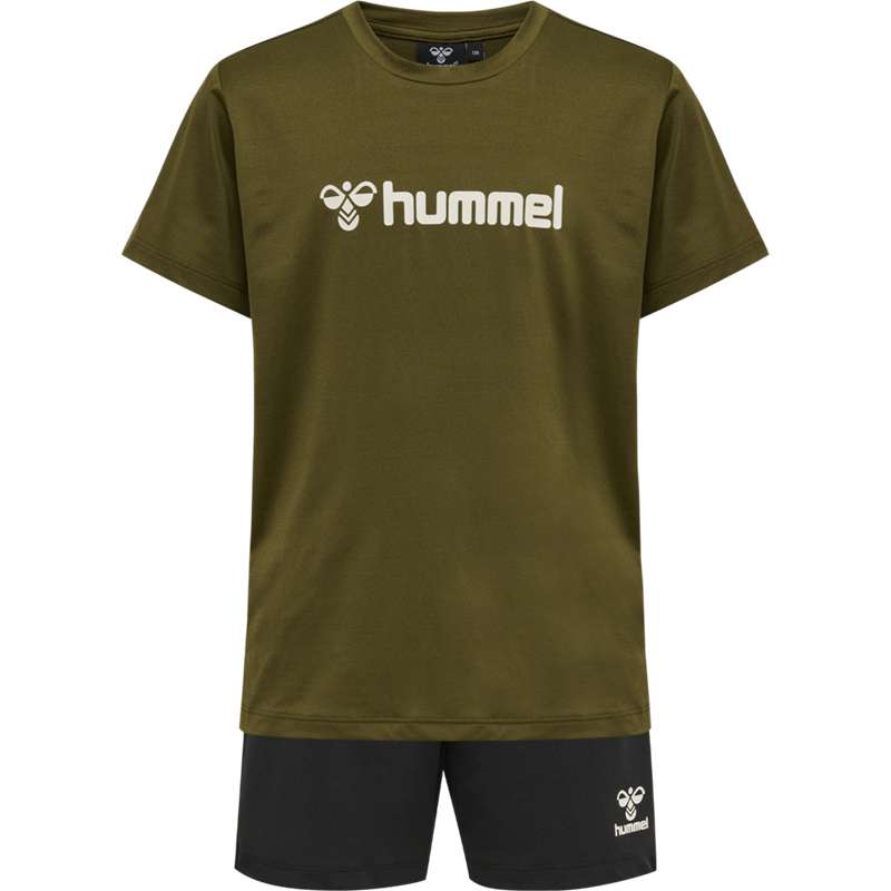 Hummel Plag Shorts Sets Kinder Olivgrün | 255260-092