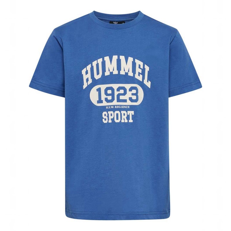 Hummel Print S/S T-shirts Kinder Blau | 634794-197