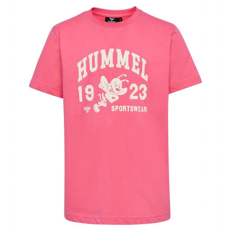 Hummel Print S/S T-shirts Kinder Rosa | 975822-663