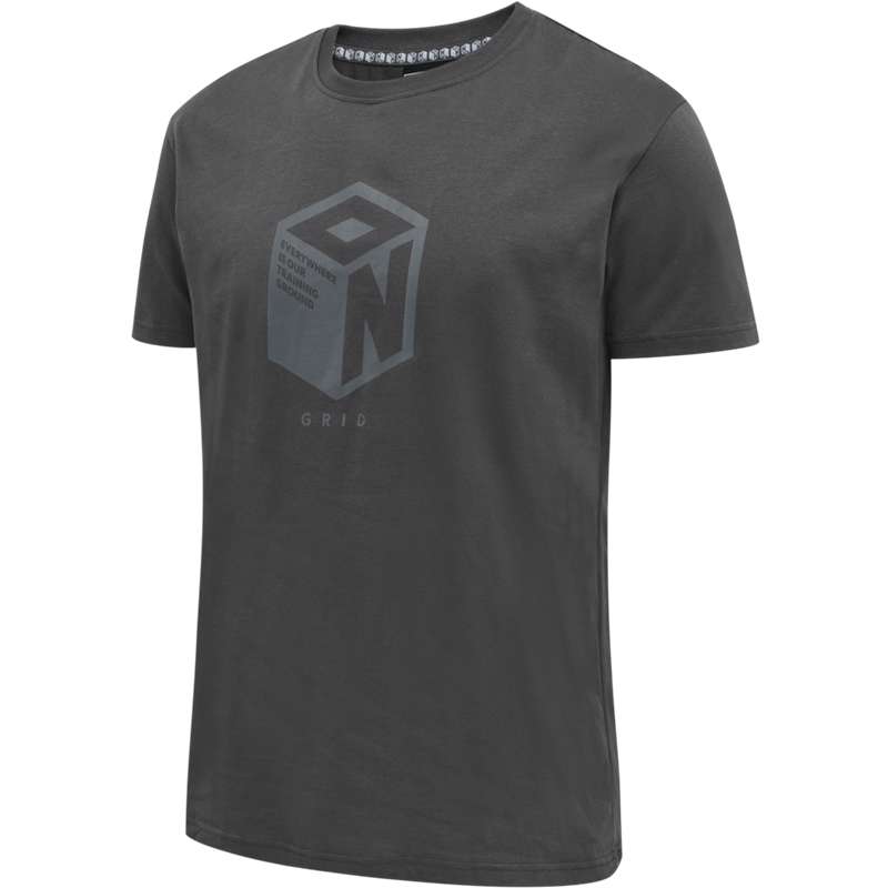 Hummel Pro Grid Cotton S/S Sportbekleidung Herren Grau | 178191-055