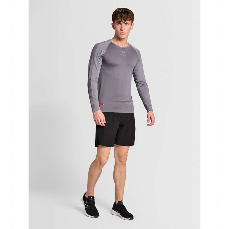 Hummel Pro Grid Seamless L/S Grundschicht Herren Grau | 545181-724