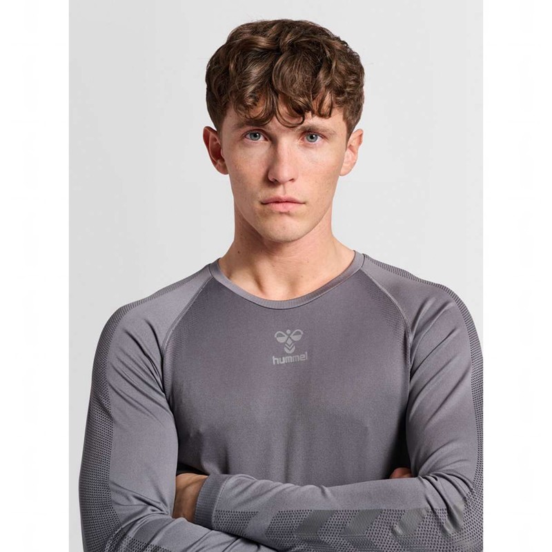 Hummel Pro Grid Seamless L/S Grundschicht Herren Grau | 545181-724