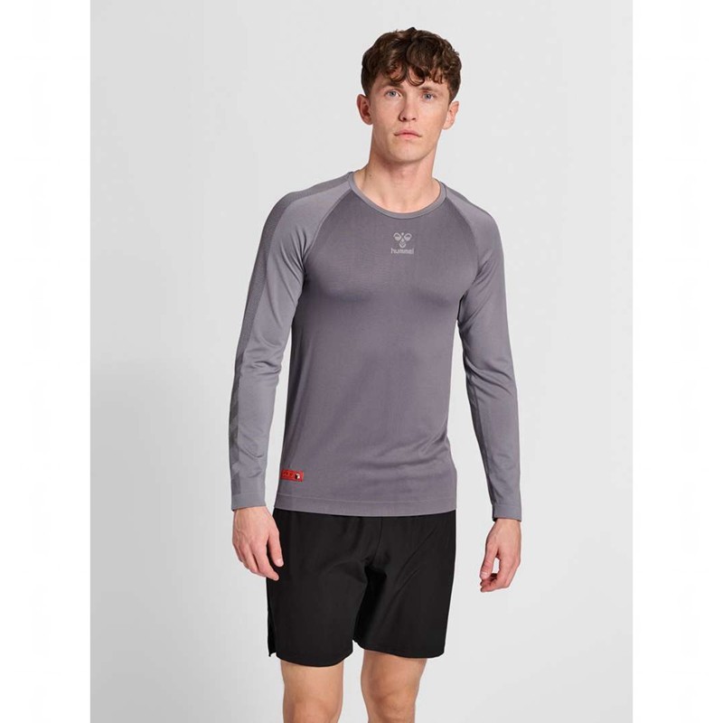 Hummel Pro Grid Seamless L/S Grundschicht Herren Grau | 545181-724
