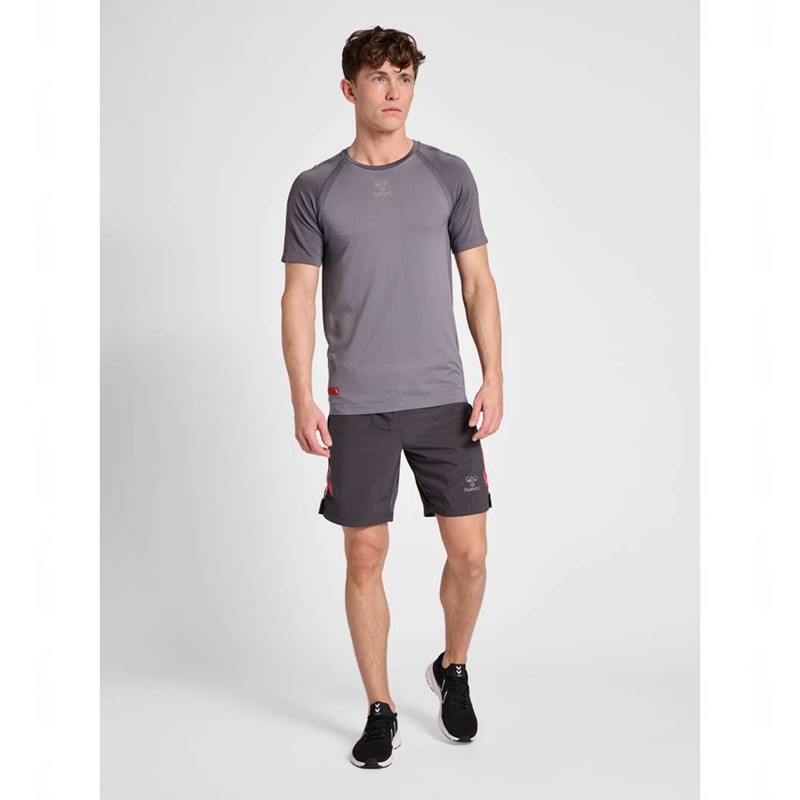 Hummel Pro Grid Seamless S/S Grundschicht Herren Grau | 624859-867