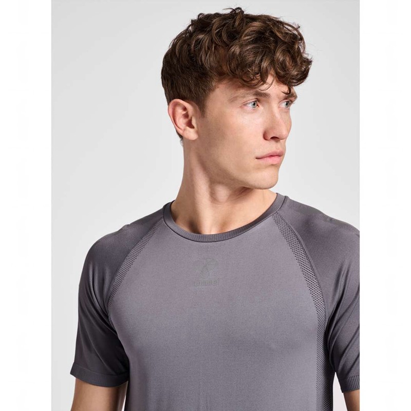 Hummel Pro Grid Seamless S/S Grundschicht Herren Grau | 624859-867