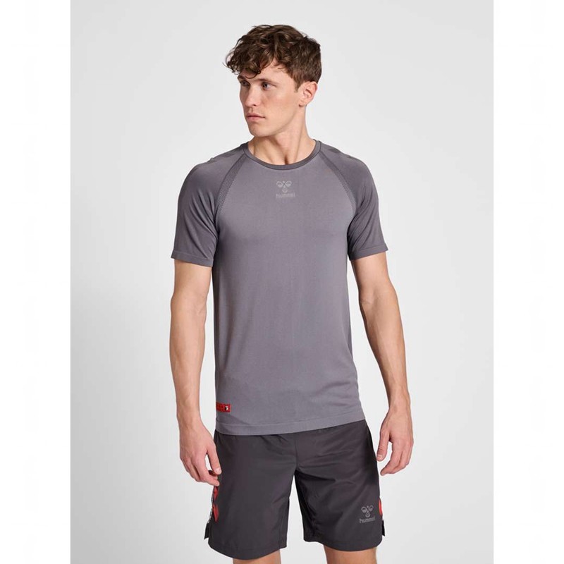 Hummel Pro Grid Seamless S/S Grundschicht Herren Grau | 624859-867