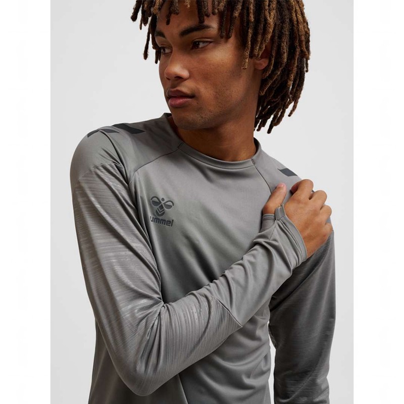 Hummel Pro Training Crew Sweat Sweatshirt Herren Grau | 981910-721