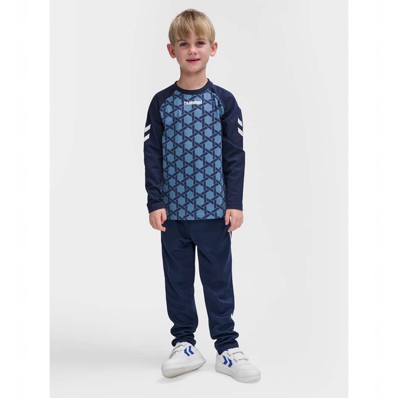 Hummel Ps L/S T-shirts Kinder Blau | 407141-474