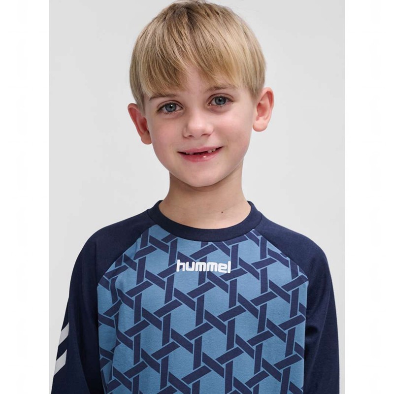 Hummel Ps L/S T-shirts Kinder Blau | 407141-474