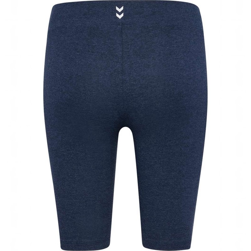 Hummel Pulse Logo Mw Tights Kurze Hose Damen Blau | 363113-029