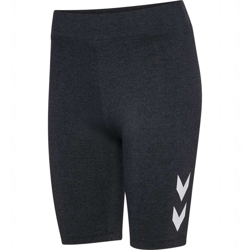 Hummel Pulse Logo Mw Tights Kurze Hose Damen Schwarz | 256003-160
