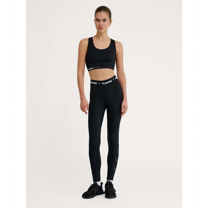 Hummel Pulse Mid Waist Polo Shirts Damen Schwarz | 619002-728