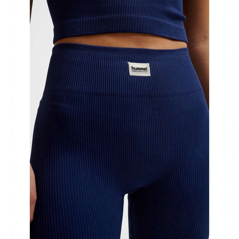 Hummel Pulse Seamless Rib Mw Strumpfhose Damen Navy | 338707-771