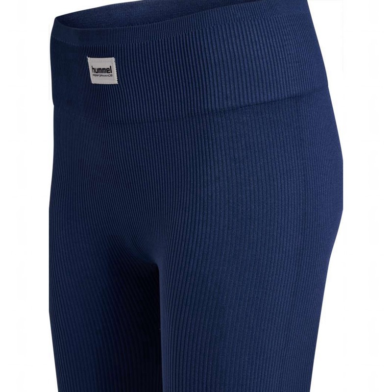 Hummel Pulse Seamless Rib Mw Strumpfhose Damen Navy | 338707-771