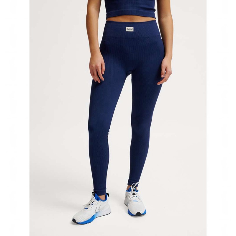 Hummel Pulse Seamless Rib Mw Strumpfhose Damen Navy | 338707-771