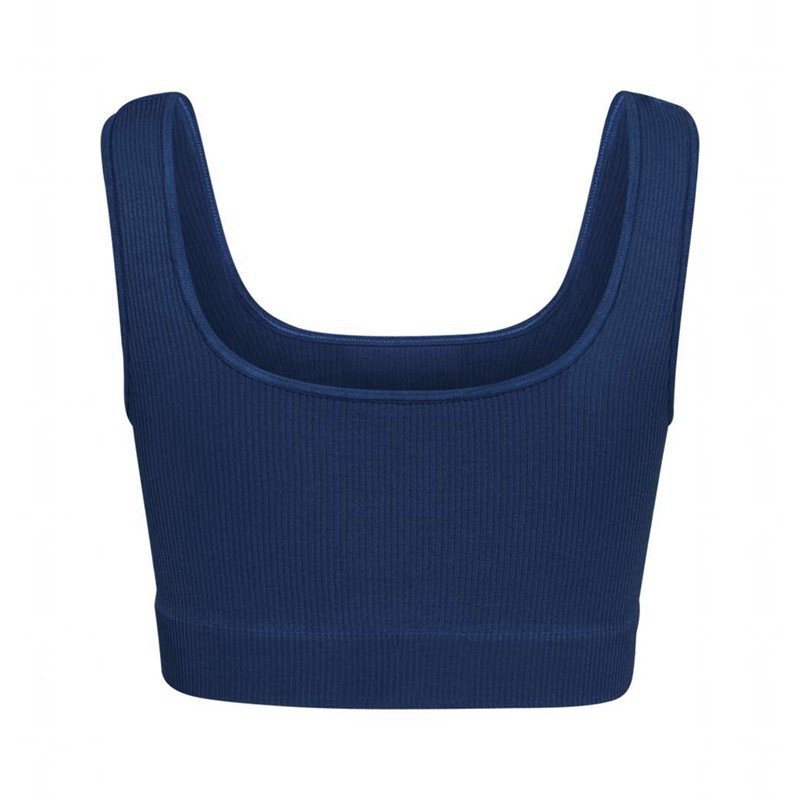 Hummel Pulse Seamless Rib Sport BH Damen Navy | 831266-336