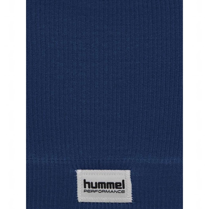 Hummel Pulse Seamless Rib Sport BH Damen Navy | 831266-336