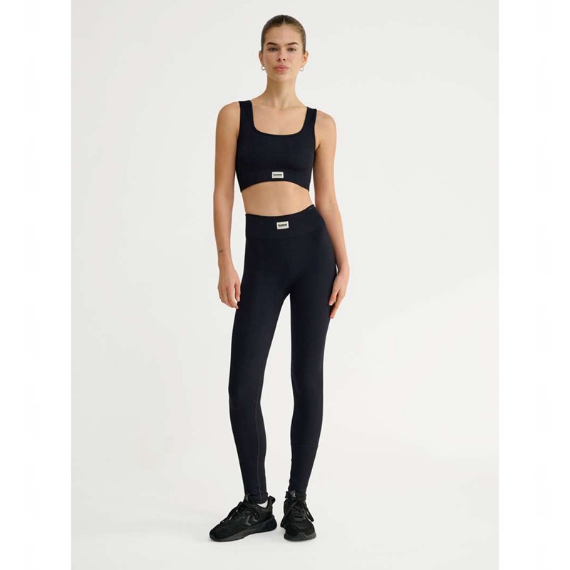 Hummel Pulse Seamless Rib Sport BH Damen Schwarz | 173951-334