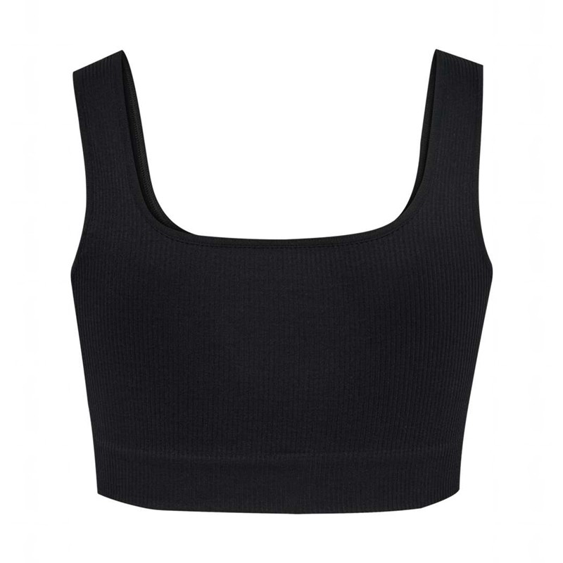 Hummel Pulse Seamless Rib Sport BH Damen Schwarz | 173951-334