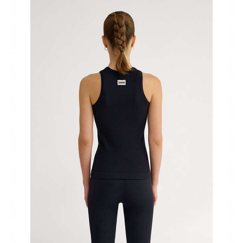 Hummel Pulse Seamless Rib W Hoodie Damen Schwarz | 701528-590