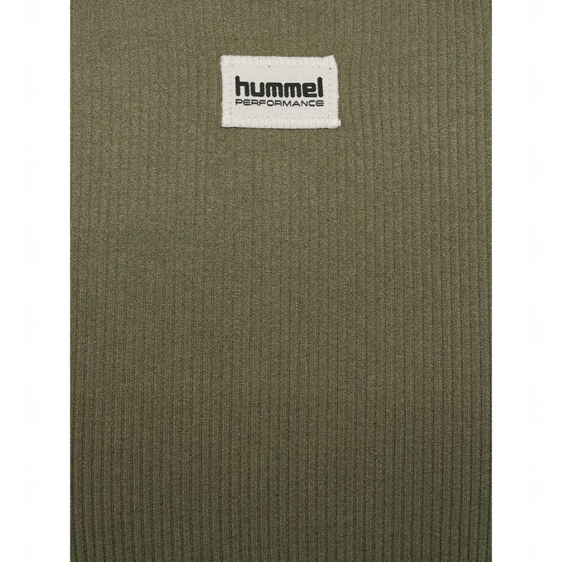 Hummel Pulse Seamless Rib W S/S T-shirts Damen Olivgrün | 570905-440