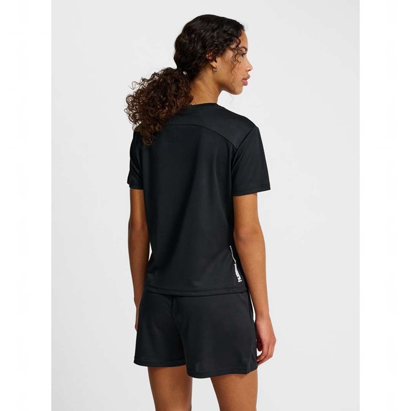Hummel Pulse Training W S/S T-shirts Damen Schwarz | 389183-107