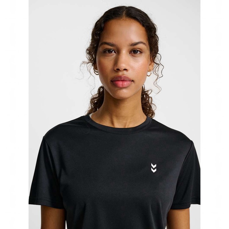 Hummel Pulse Training W S/S T-shirts Damen Schwarz | 389183-107