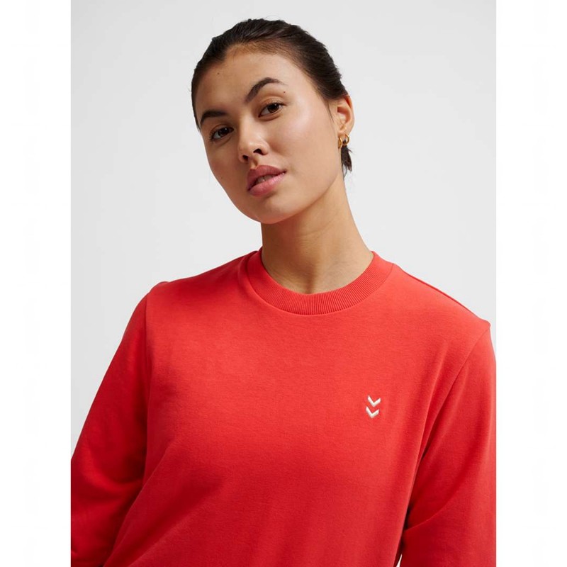 Hummel Pulse W Sweat Crewneck Sweatshirts Damen Rot | 927532-583