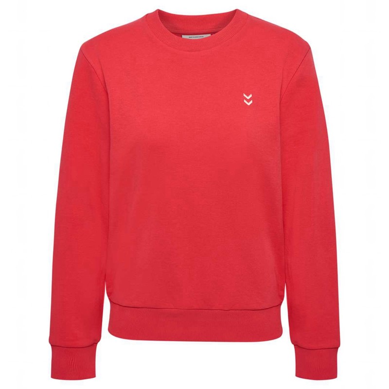 Hummel Pulse W Sweat Crewneck Sweatshirts Damen Rot | 927532-583