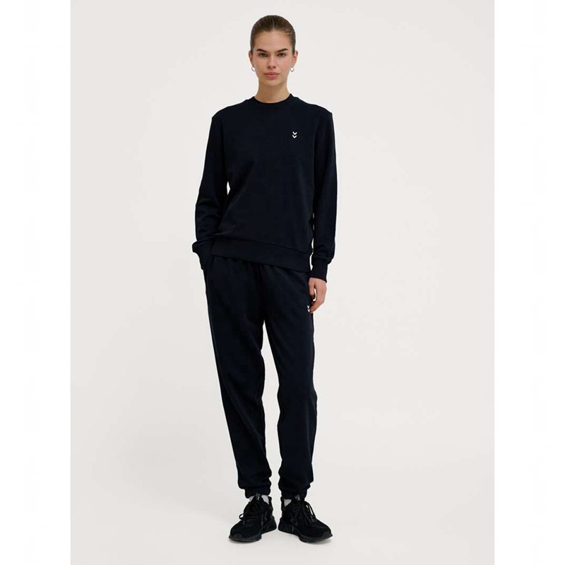 Hummel Pulse W Sweat Crewneck Sweatshirts Damen Schwarz | 532162-879