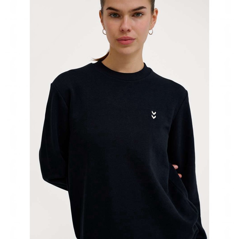 Hummel Pulse W Sweat Crewneck Sweatshirts Damen Schwarz | 532162-879