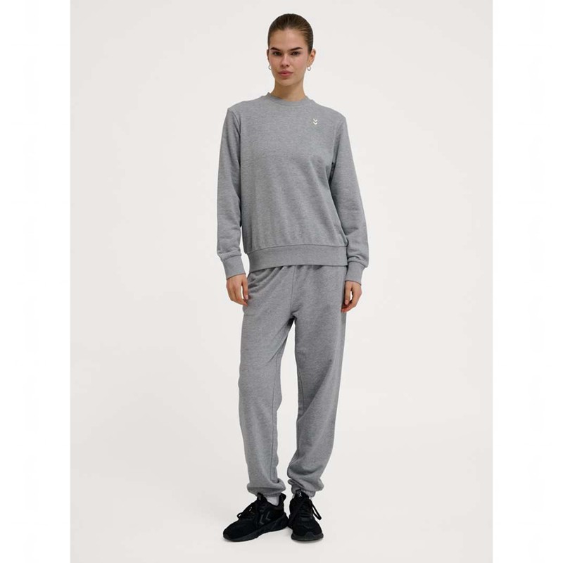 Hummel Pulse W Sweat Crewneck Sweatshirts Damen Grau | 403114-506
