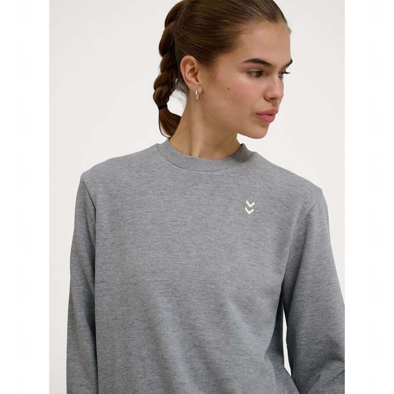 Hummel Pulse W Sweat Crewneck Sweatshirts Damen Grau | 403114-506