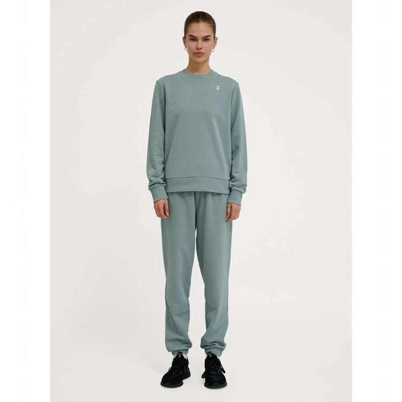 Hummel Pulse W Sweat Crewneck Sweatshirts Damen Grau | 109173-921