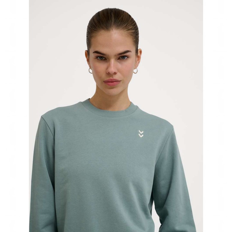 Hummel Pulse W Sweat Crewneck Sweatshirts Damen Grau | 109173-921