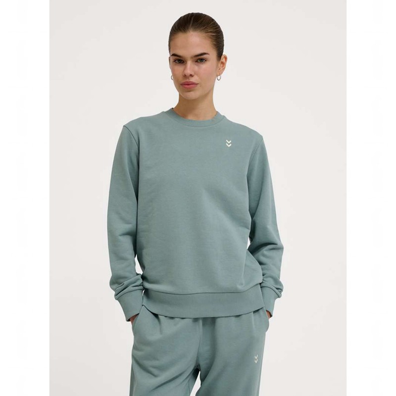 Hummel Pulse W Sweat Crewneck Sweatshirts Damen Grau | 109173-921
