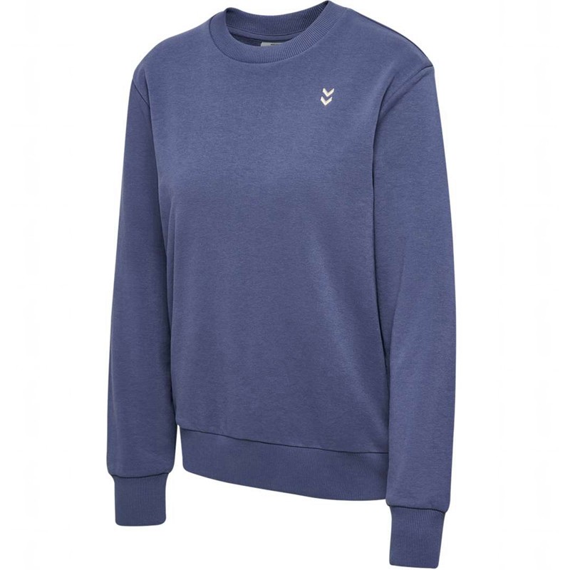 Hummel Pulse W Sweat Crewneck Sweatshirts Damen Blau | 707148-838
